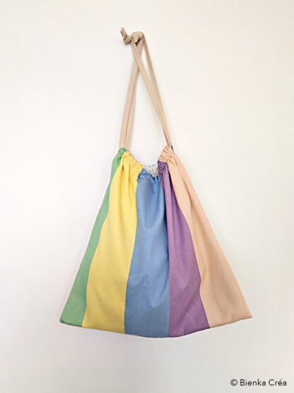 Sac à pain à rayures colorées – Image 2