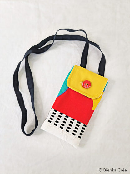 Sac bandoulière multicolore rouge et blanc – Image 2