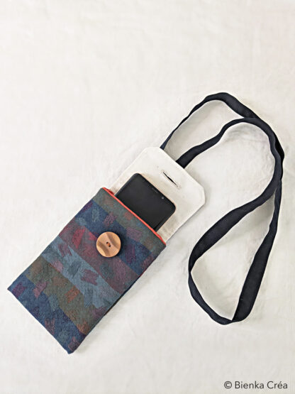 Sac bandoulière bleu et mauve – Image 2