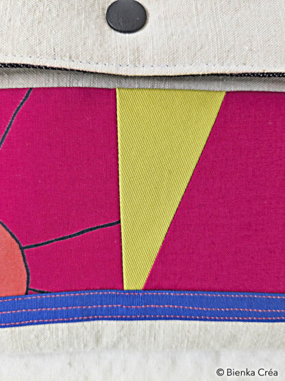 Pochette molletonnée blanc écru et rose – Image 5
