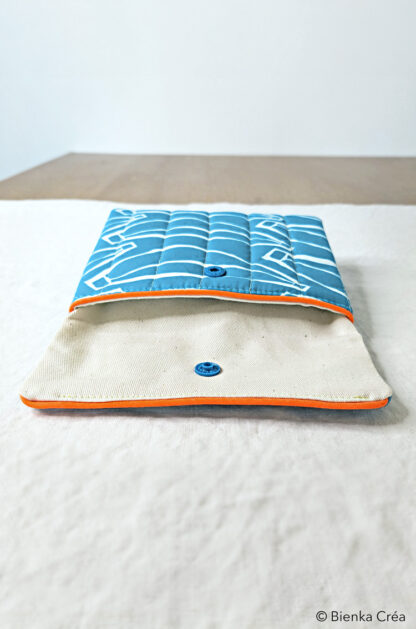Pochette matelassée bleu turquoise – Image 4