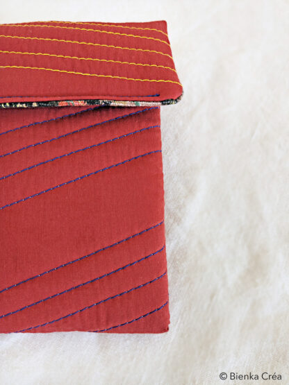 Pochette matelassée rouge brique – Image 5