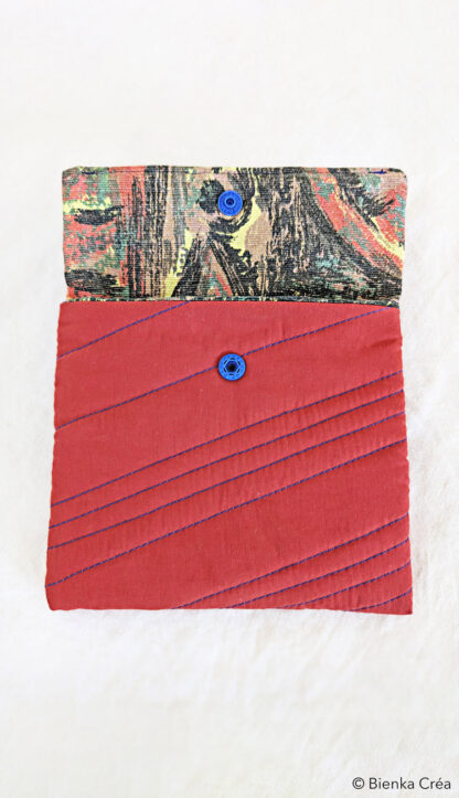 Pochette matelassée rouge brique – Image 2