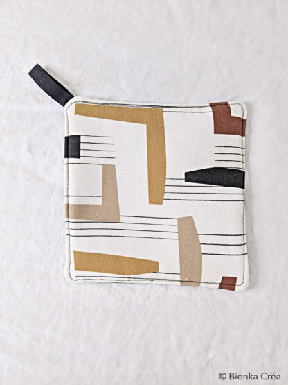 Manique blanche à motifs graphiques – Image 3