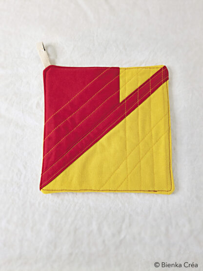Manique jaune et rouge