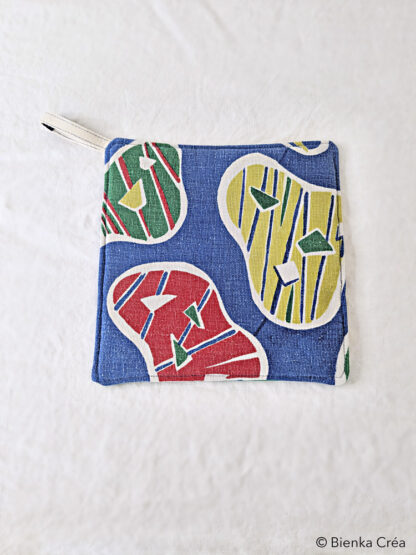 Manique bleue à motifs multicolores – Image 4