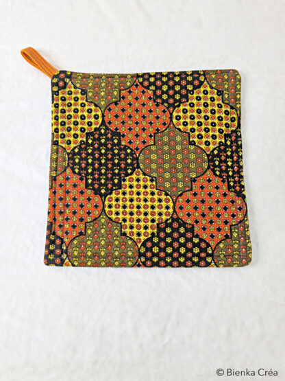 Manique tissu provençal jaune orange – Image 3