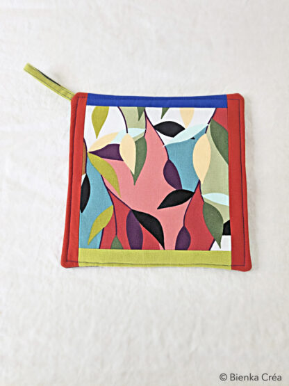 Manique multicolore à motifs floraux