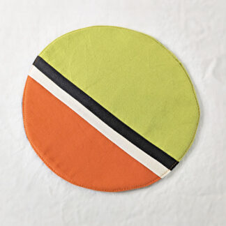 Dessous de plat orange et vert