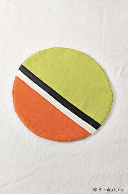 Dessous de plat orange et vert