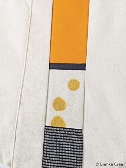 Dessous de plat écru orange et noir – Image 3