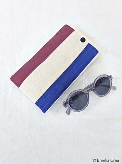 Étui-pochette bleu et mauve – Image 3
