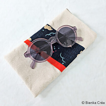 Étui-pochette blanc écru et noir à motifs – Image 4