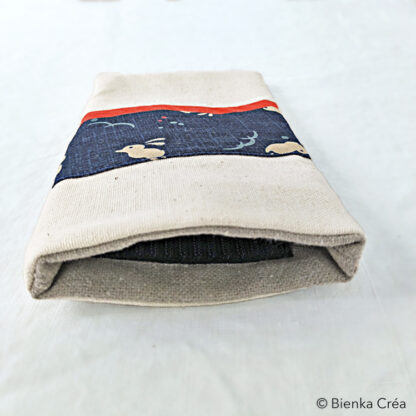 Étui-pochette blanc écru et noir à motifs – Image 3