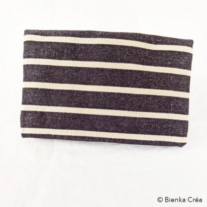 Pochette écrue rayée noir – Image 3