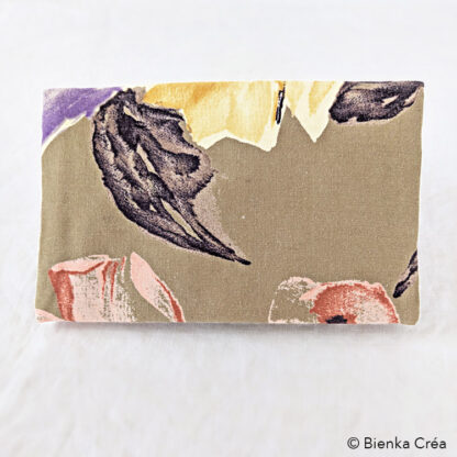 Pochette taupe à fleurs – Image 3