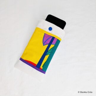 Etui pochette crème et patchwork
