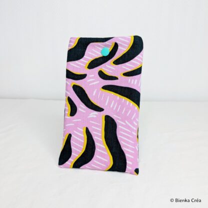 Étui-pochette zébré rose jaune et noir – Image 2
