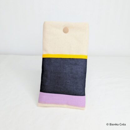 Étui-pochette crème, parme et ardoise – Image 2