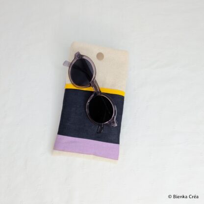 Étui-pochette crème, parme et ardoise – Image 4