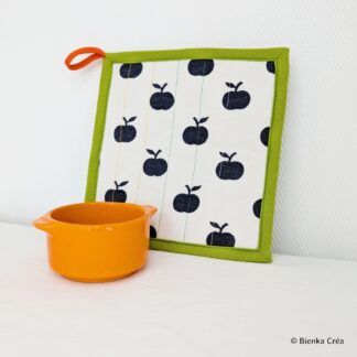 Manique à motifs pommes