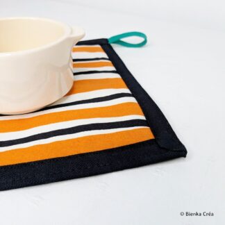 Manique orange et noire